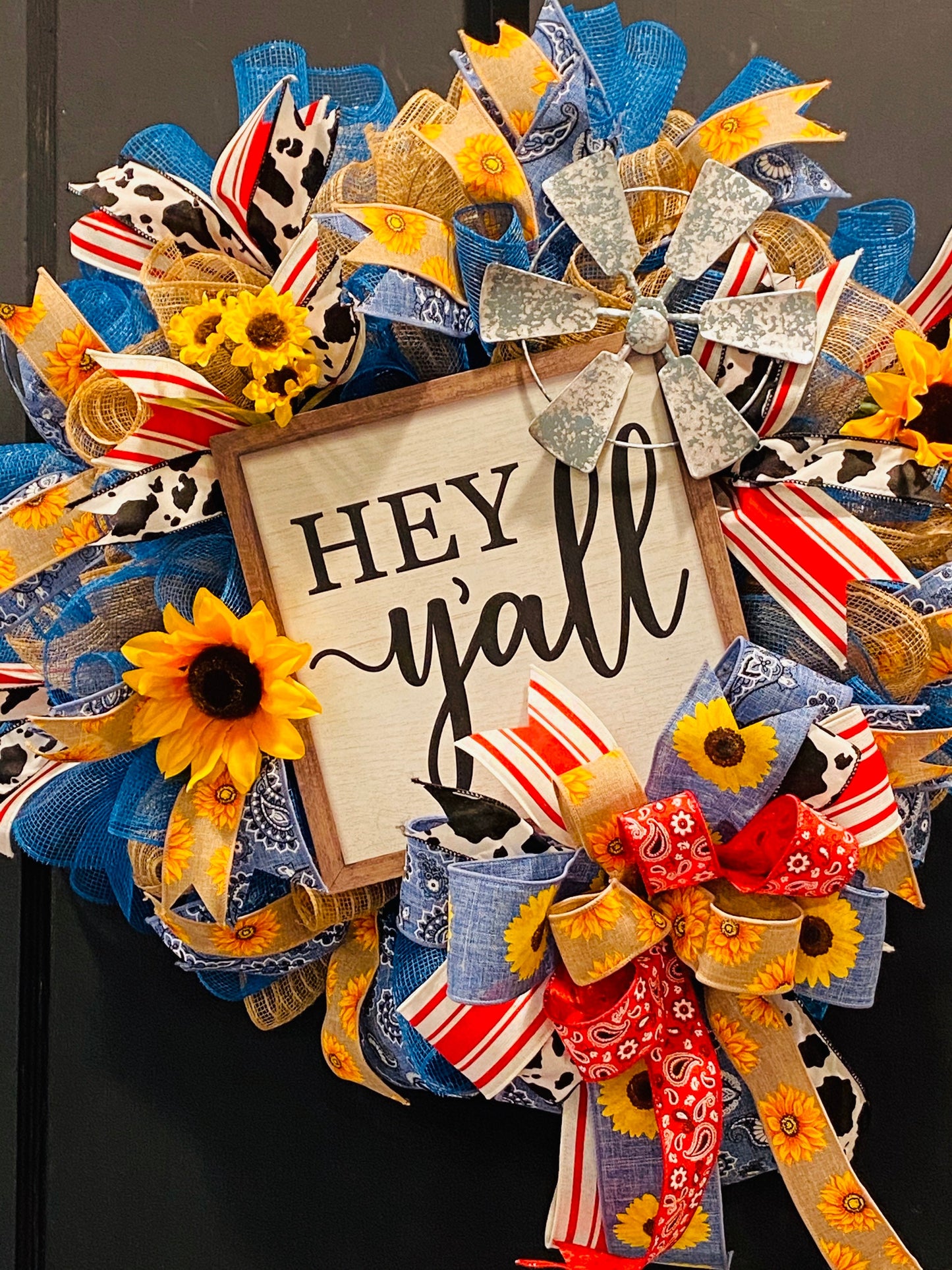 Hey Y’all Wreath, Southern Wreath, Welcome Wreath, Everyday Door Decor, Texas Wreath, Texas Decor, Everyday Wreath, Welcome Front Door Decor