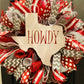 Whoop Wreath, Aggie Wreath, Maroon and White Wreath, Aggie Spirit, Aggie Front Door Decor, A&M