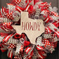 Whoop Wreath, Aggie Wreath, Maroon and White Wreath, Aggie Spirit, Aggie Front Door Decor, A&M