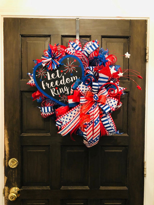 Freedom Wreath, Freedom Wreath, 4th of July Wreath , Independence Day Wreath, America Wreath, USA Wreath, Patriotic Wreath