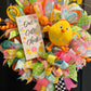 Whimsical Sweet Spring Easter One Cute Chick Wreath