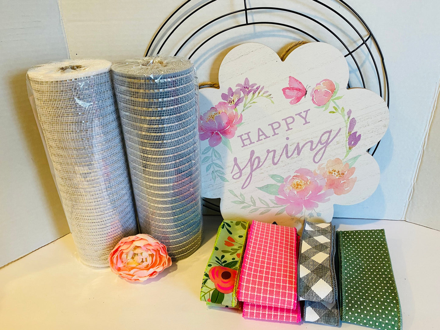 The Happy Spring Summer Floral Everyday Welcome DIY Wreath Kit