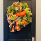 Easter Wreath, Carrot Wreath, Welcome Wreath, Easter Door Decor, Black and White, Easter Decorations