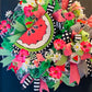 Watermelon Welcome Wreath, Watermelon Wreath, Welcome Wreath, Summer Wreath, Summer Front Door Decor, Everyday Wreath, Deco Meah Wreath