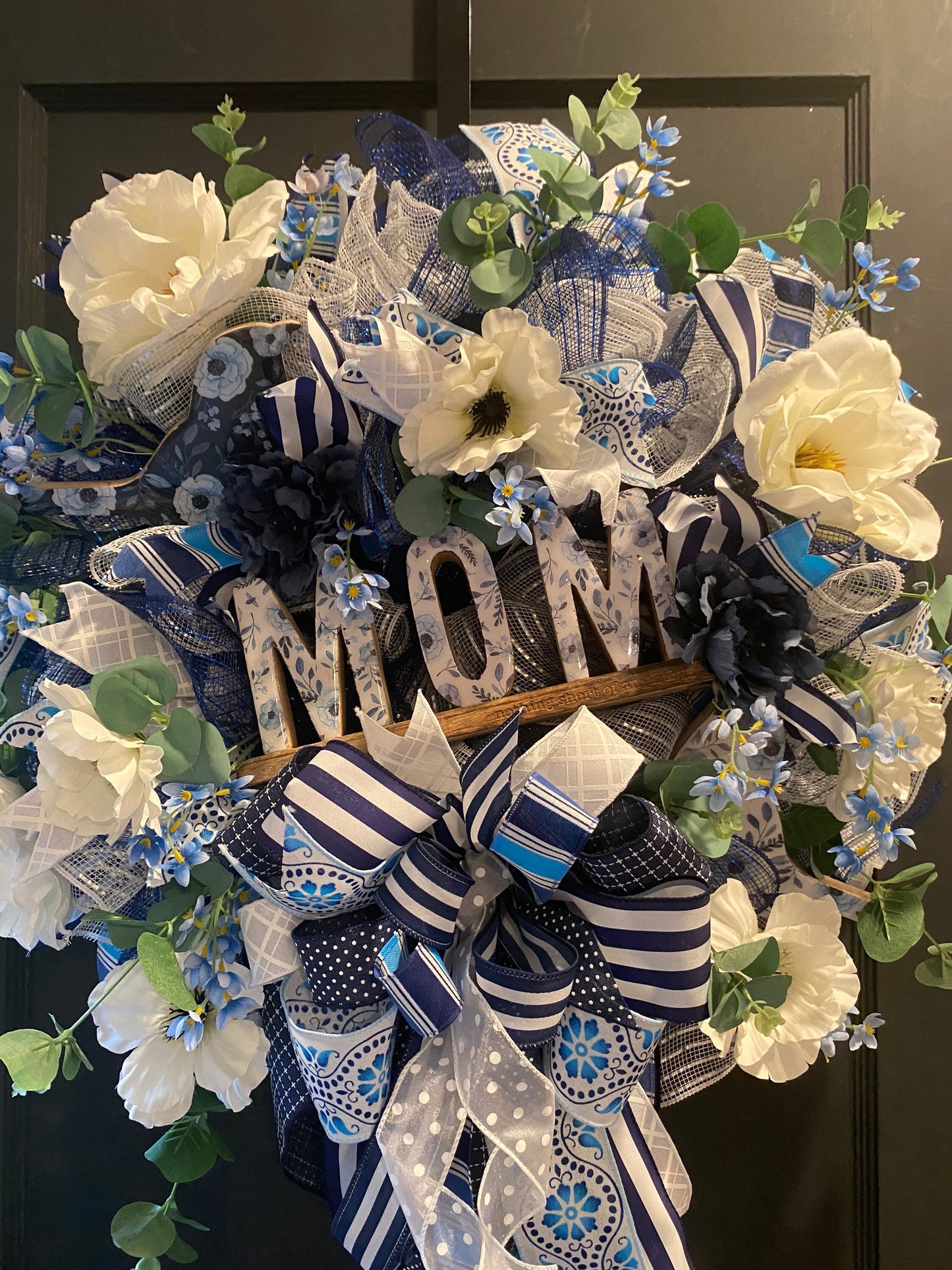 Mother’s Day Floral Wreath or Welcome Everyday Spring Summer Wreath