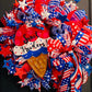 Memorial Day & 4th of July Patriotic Ice Cream Cone Wreath,Military Wreath
