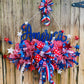 Memorial Day & 4th of July America Door Hanger Wreath, Military Wreath