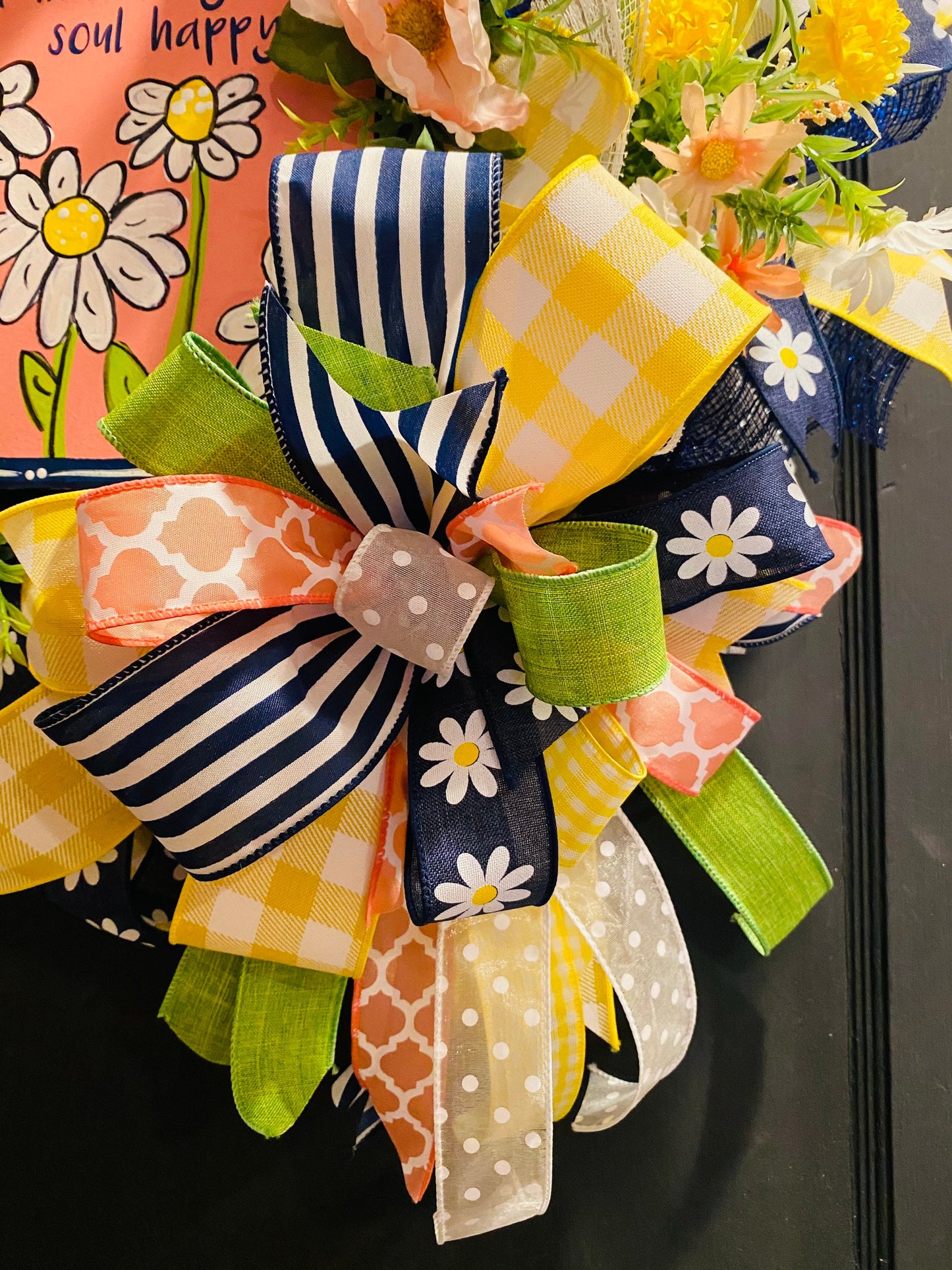 Daisy Wreath, Welcome Everyday Spring Summer Wreath