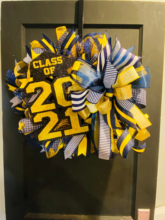 Graduation Wreath, Class of 2021 Decorations, Senior Gifts, Graduation Decor, Senior Wreath, Graduation Gifts