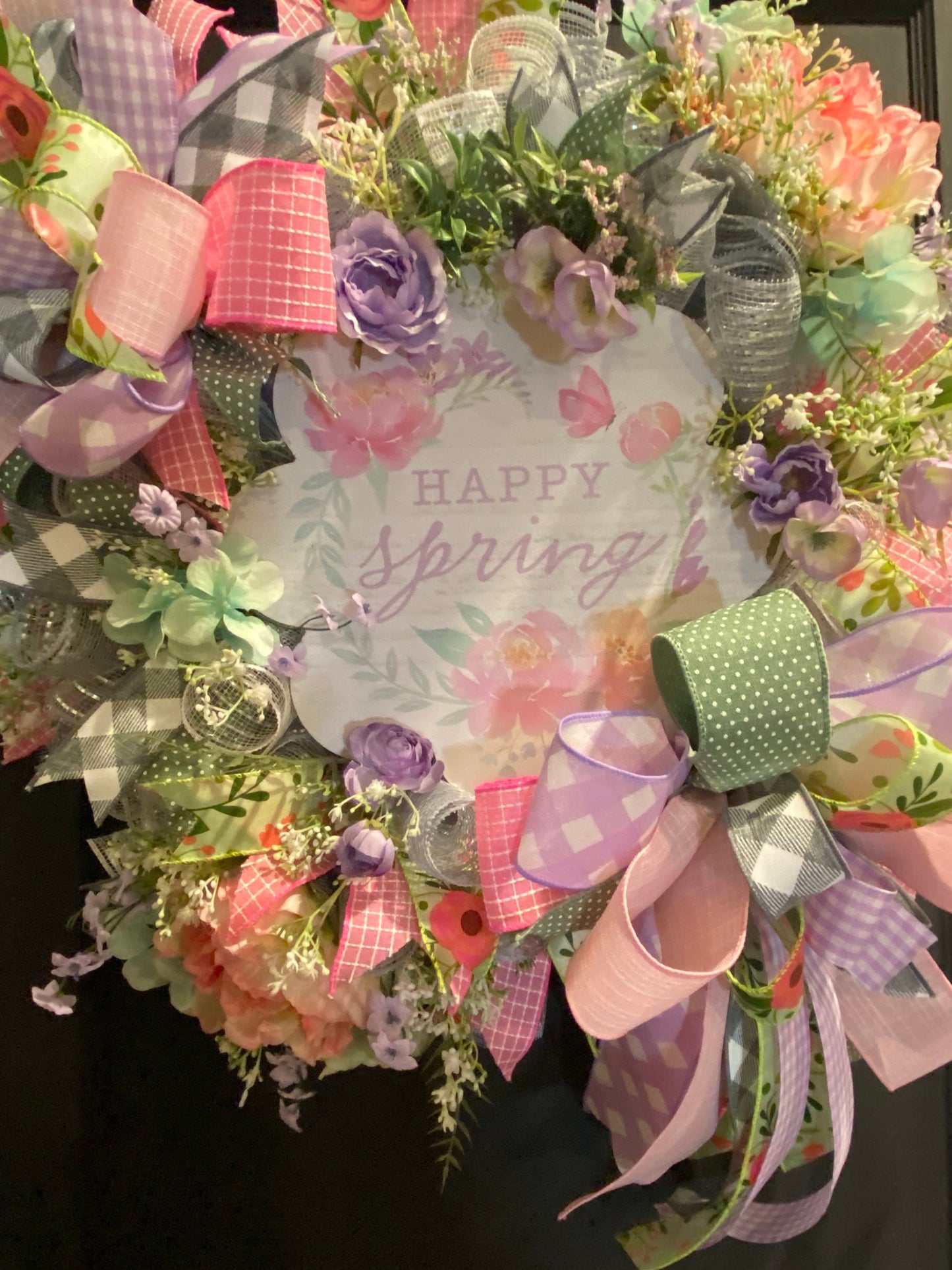 Happy Spring Floral Welcome Everyday Spring Summer Wreath