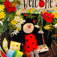 Ladybug Grapevine Floral Summer Wreath, Spring Wreath