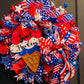 Memorial Day & 4th of July Patriotic Ice Cream Cone Wreath,Military Wreath