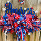 Memorial Day & 4th of July America Door Hanger Wreath, Military Wreath