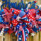 Memorial Day & 4th of July America Door Hanger Wreath, Military Wreath