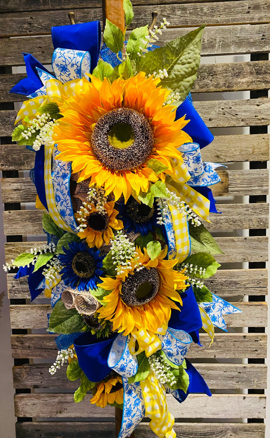 Sunflower Swag Door Hanger