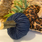 Cheetah & Denim Pumpkins, hand-crafted