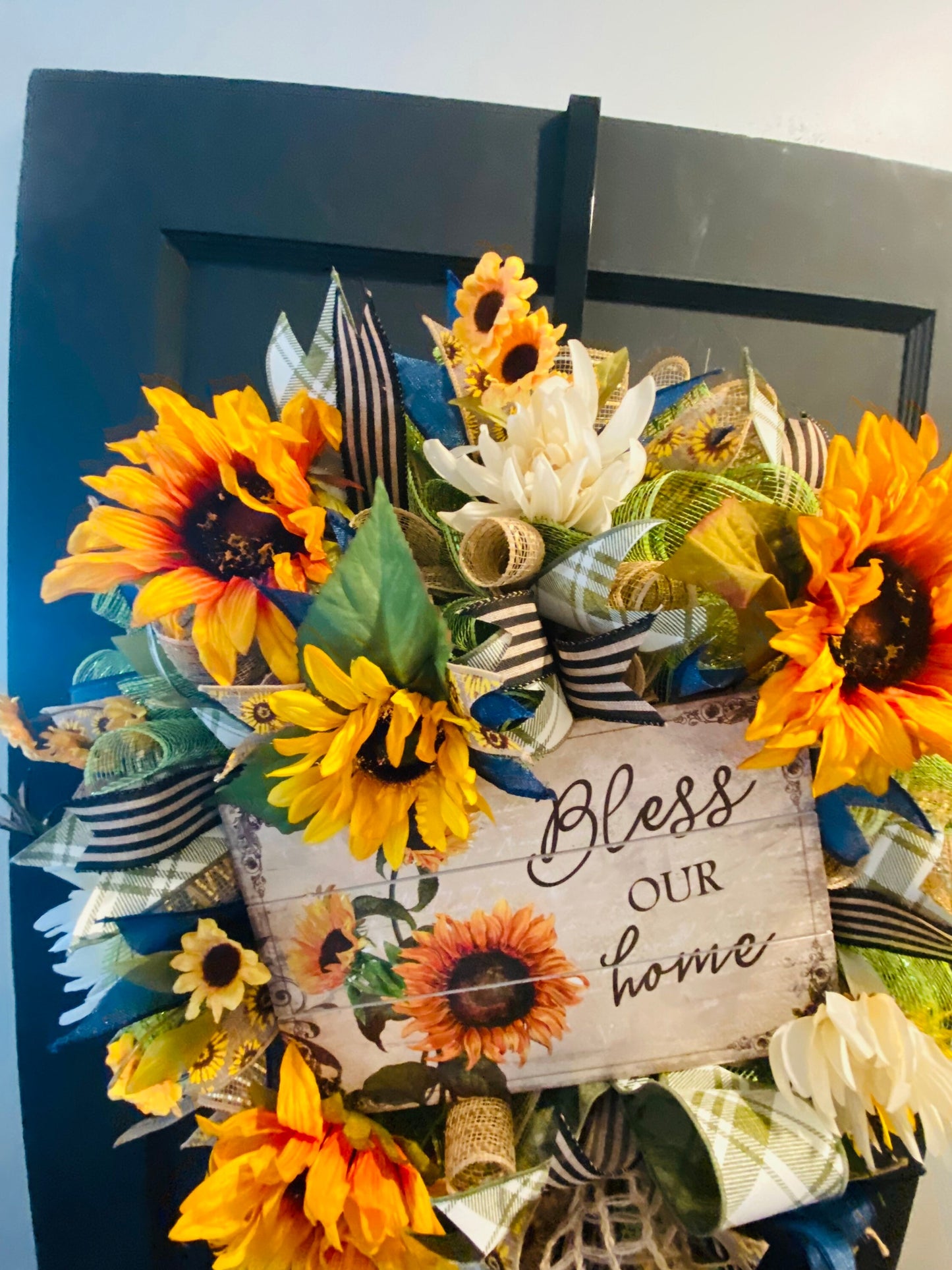 Bless Our Home Wreath, Facebook Live Wreath, Everyday Wreath, Sunflower Wreath, Fall Wreath, Wreath Kit, Welcome Wreath, Fall Wreath Kit