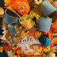 Fall is Here! Wreath, Facebook Live Wreath, Everyday Wreath, Sunflower Wreath, Fall Wreath, Welcome Wreath