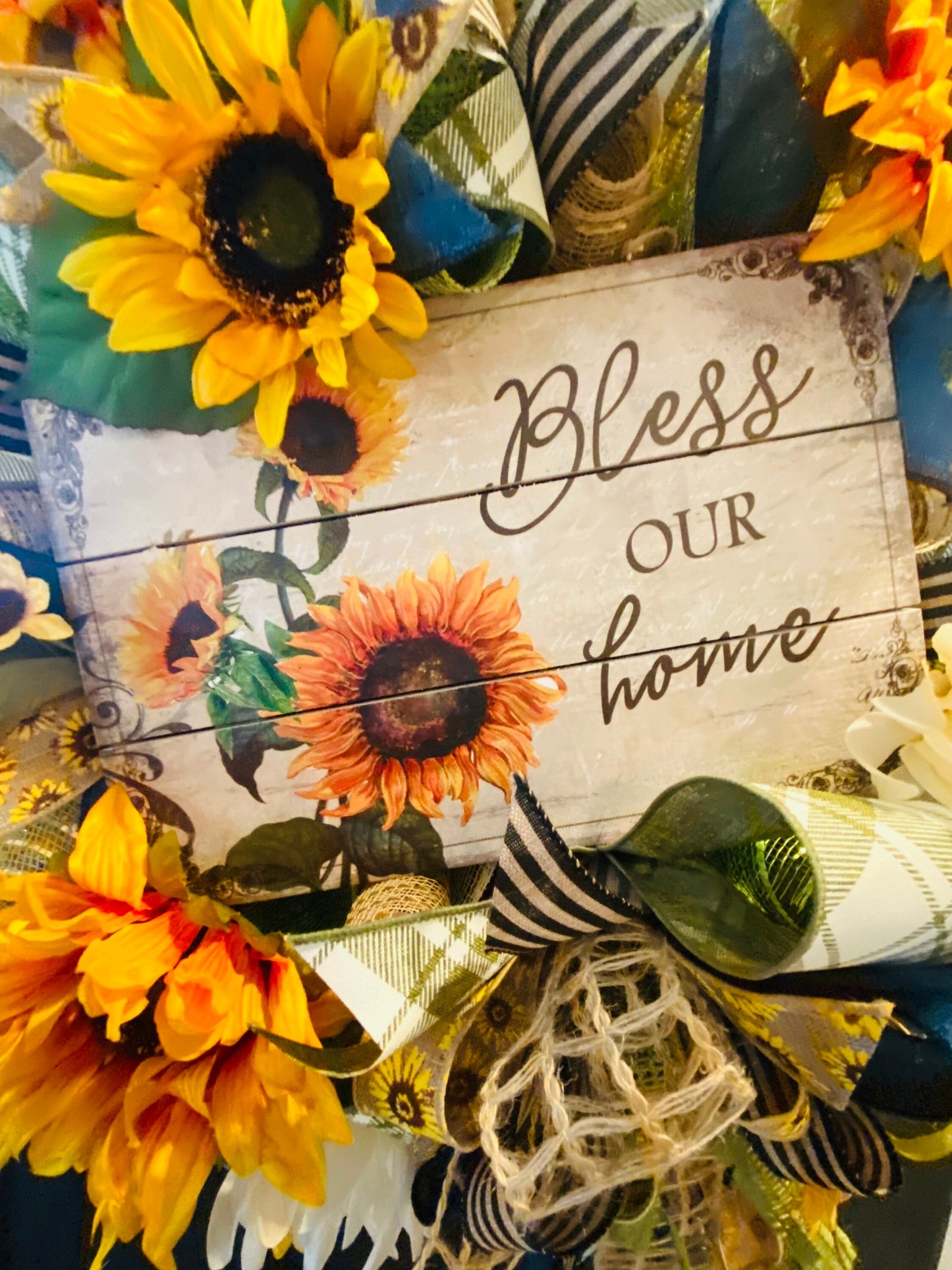 Bless Our Home Wreath, Facebook Live Wreath, Everyday Wreath, Sunflower Wreath, Fall Wreath, Wreath Kit, Welcome Wreath, Fall Wreath Kit