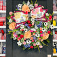 BIG Bow Floral Spring Wreath