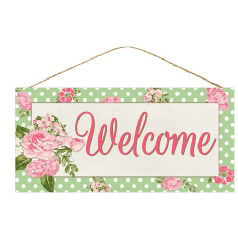 Sweet Floral Welcome Sign